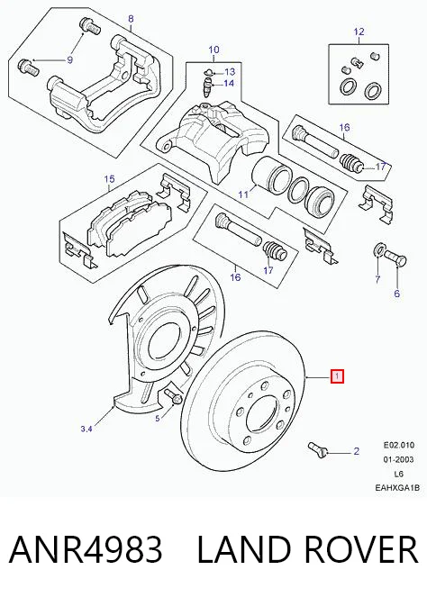  Гальмівні диски передні Land Rover Freelander 1