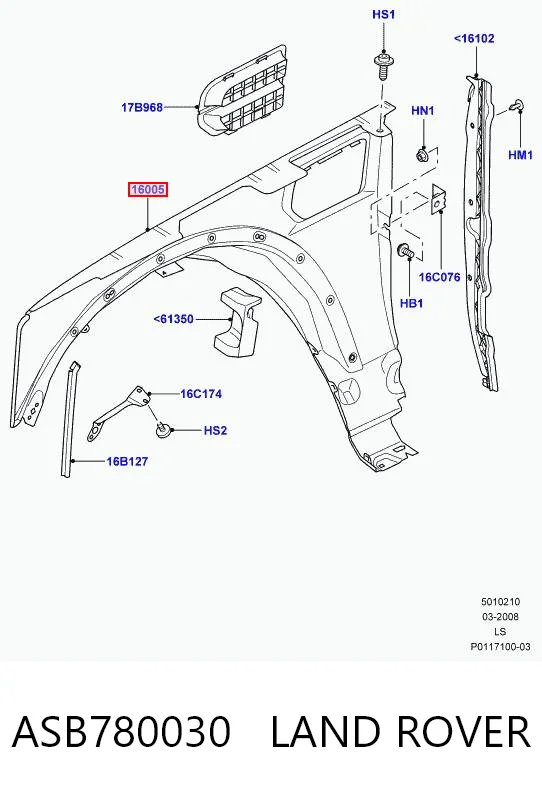 Переднє ліве крило на Land Rover Discovery III LR3