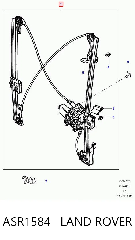 Склопідйомник передньої правої двері Hotbray ASR1584