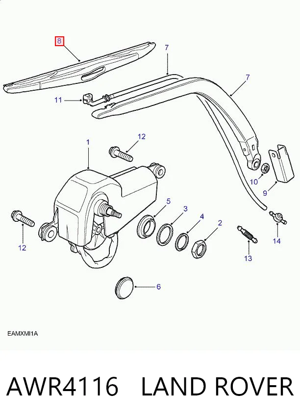 93477065 Peugeot/Citroen Щітка склоочисника задня