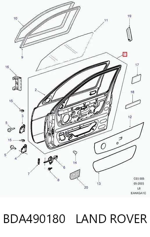 Пасажирські передні двері на Land Rover Freelander I L314