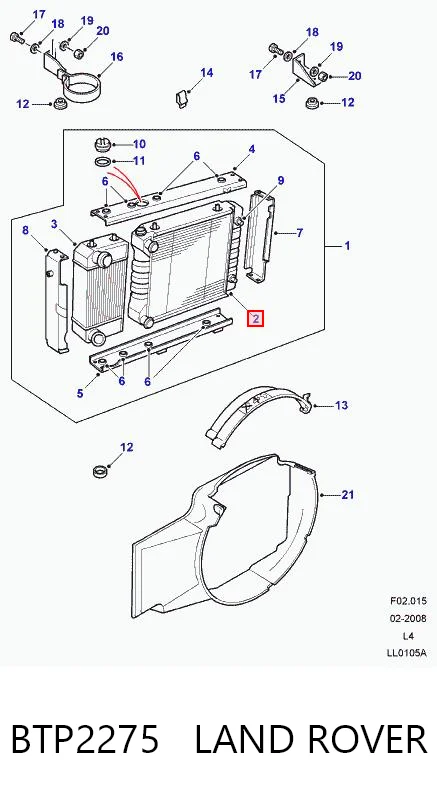 BTP2275 Allmakes Радіатор охолодження двигуна