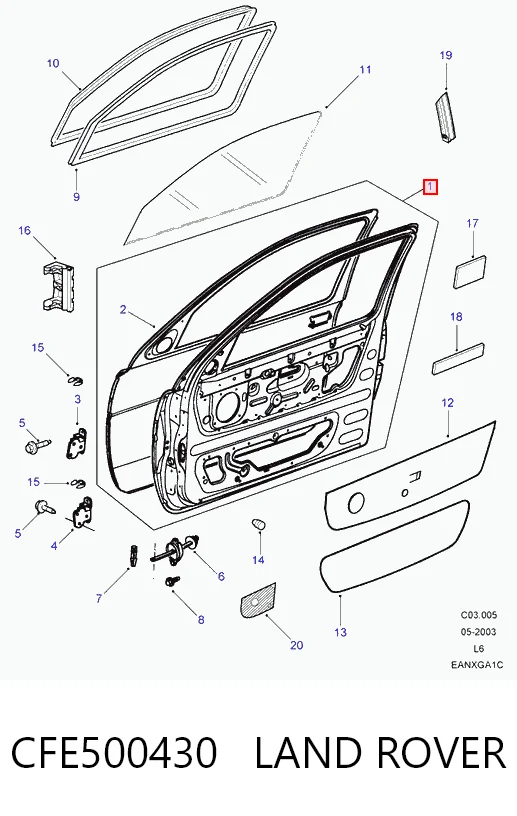 Купити Двері праві передні Land Rover Freelander I L314