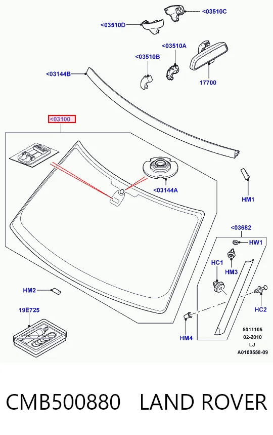 Автоскло Land Rover Range Rover III позашляховик (L322) (2010 - 2012) ціна, від 248.06 USD
