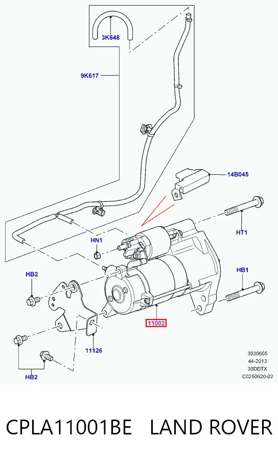 CPLA11001BE Land Rover Стартер двигуна