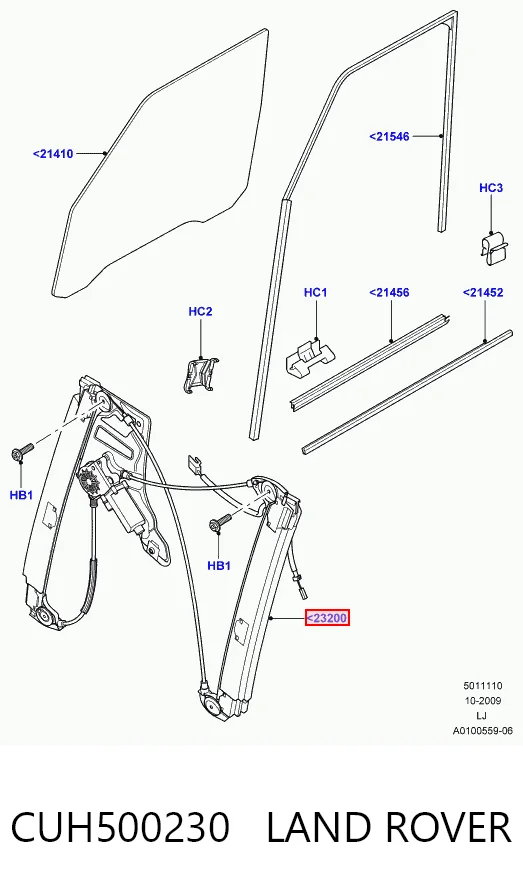 Купити Склопідйомник передньої лівої двері Land Rover Range Rover III L322