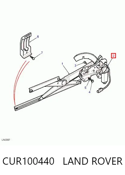CUR100440 Land Rover Мотор склопідйомника дверей передніх, правих