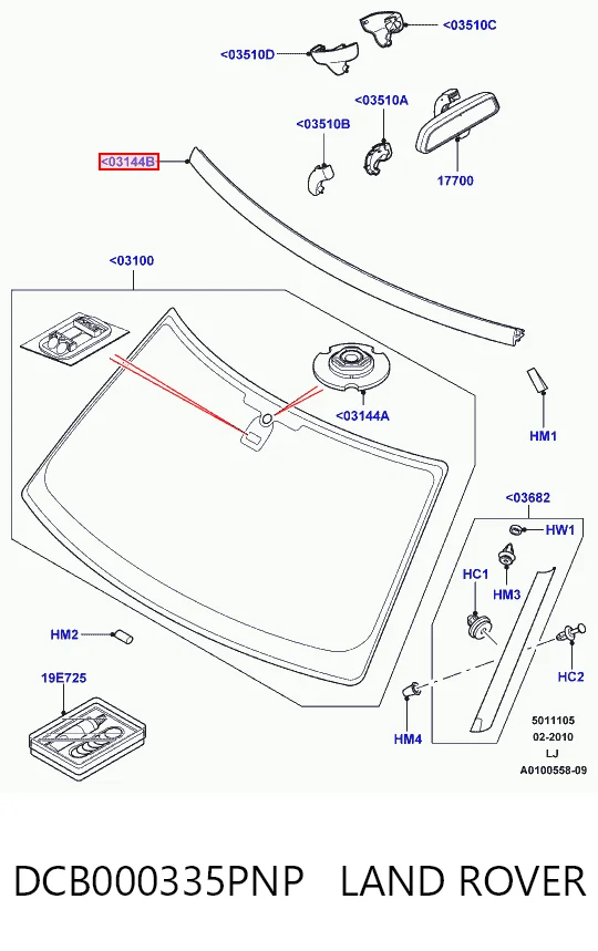 GS7033P133X Icor Молдинг лобового скла, верхній