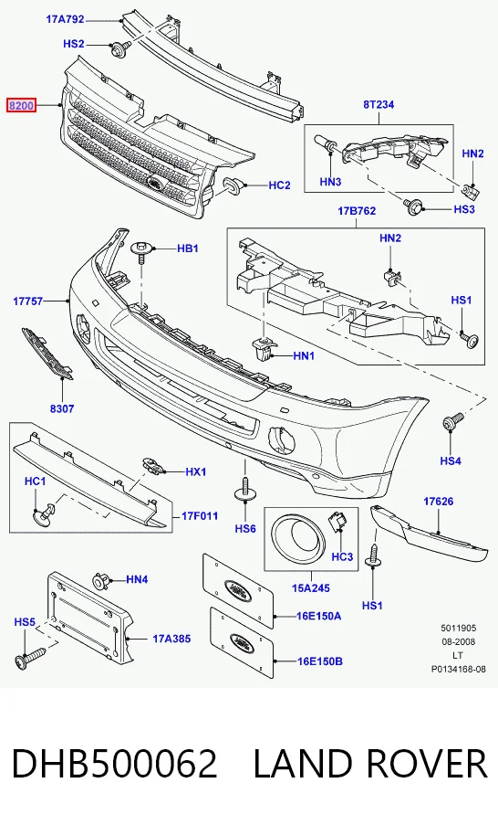 Решітка радіатора на Land Rover Range Rover SPORT I L320