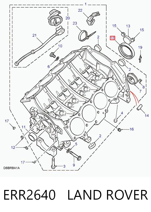 Сальник коленвала корінний на Land Rover Range Rover II LP, P38A