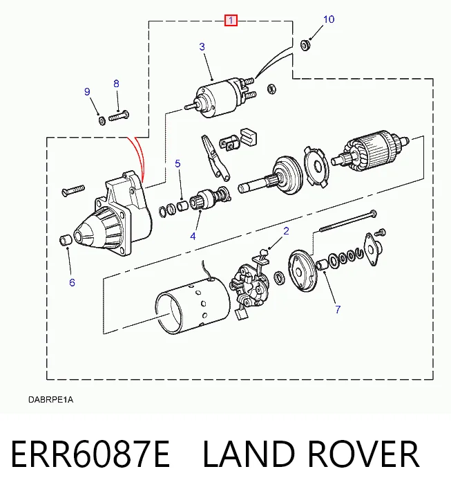 Стартер двигуна на Land Rover Discovery III LR3