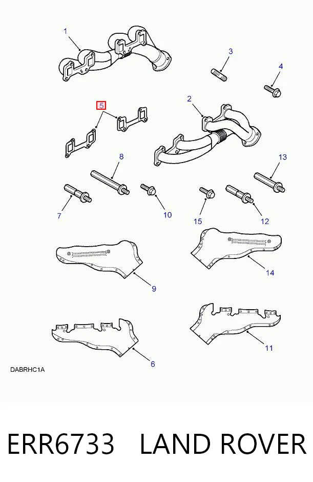 ERR6733 Land Rover Прокладка випускного колектора