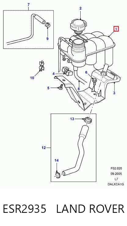 PCF101410 Britpart Розширювальний бачок охолодження