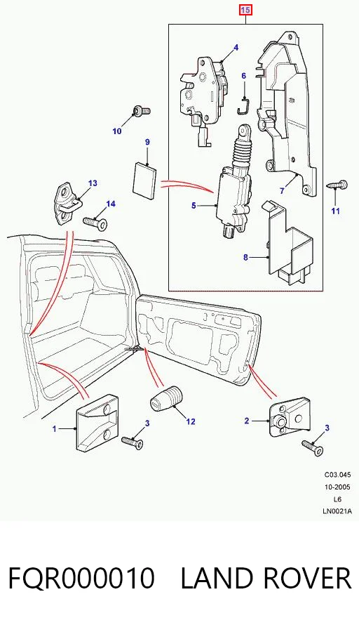 Замок п'ятих дверей на Land Rover Freelander I L314