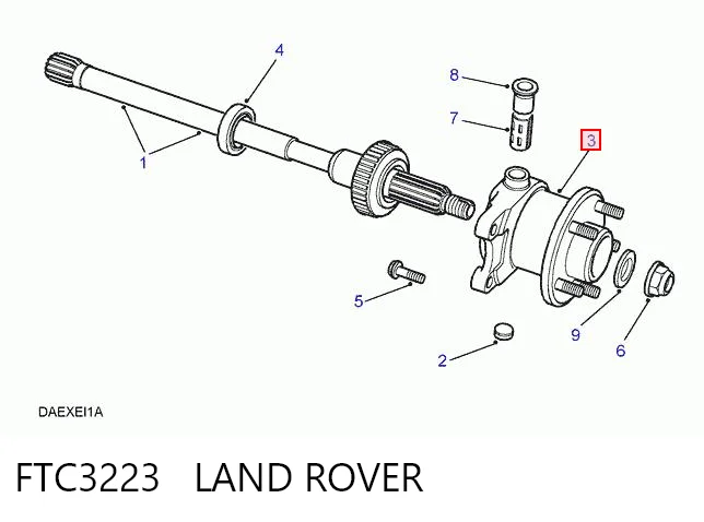 Маточини задніх коліс Land Rover Range Rover II позашляховик (LP, P38A) (1994 - 2002) ціна, від 88.40 USD