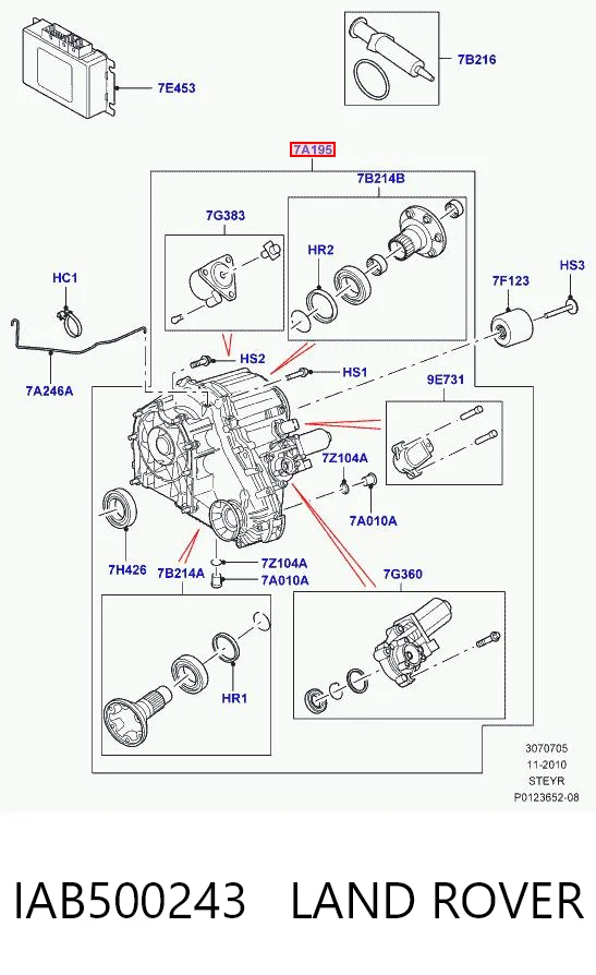 Коробка роздавальна Britpart LR049160 ціна, від 330.14 USD