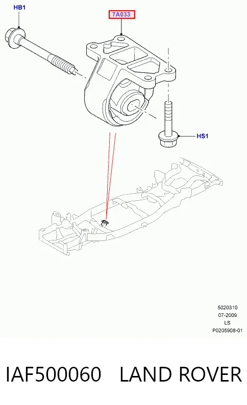Подушка трансмісії (опора коробки передач) Land Rover Range Rover SPORT II позашляховик (L494) (2013 - 2022) ціна, від 19.00 USD