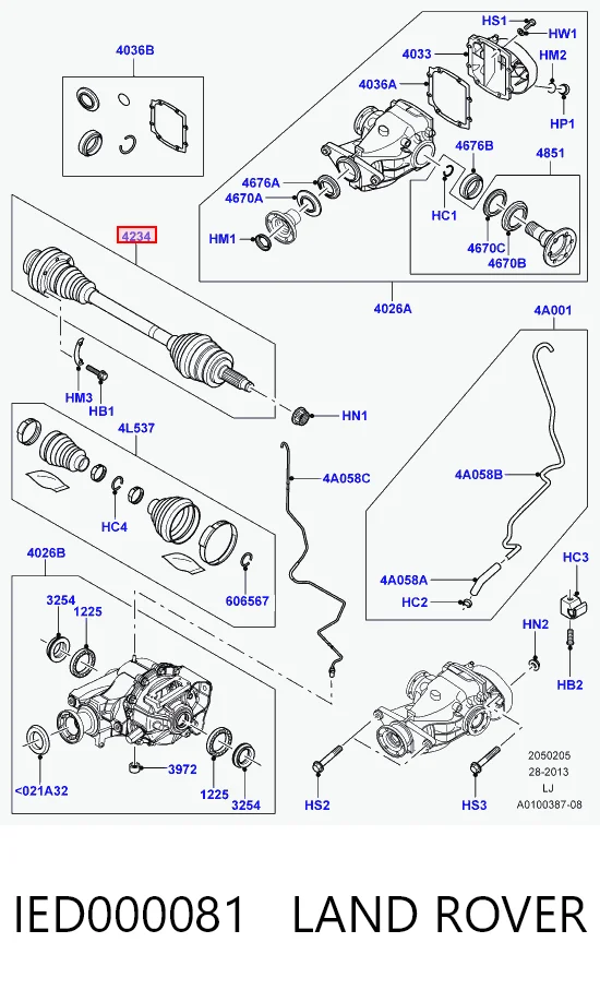 Приводи задніх коліс Land Rover Range Rover III позашляховик (L322) (2002 - 2009) ціна, від 50.68 USD