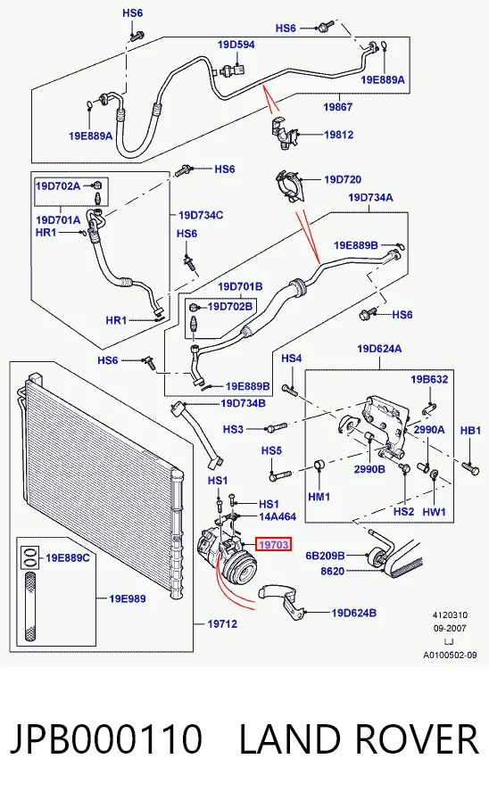 LC4Z19703A Ford Компресор холодоагенту