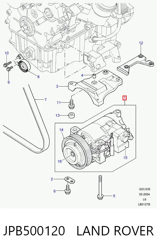 Компресор кондиціонера JPB500120 Britpart