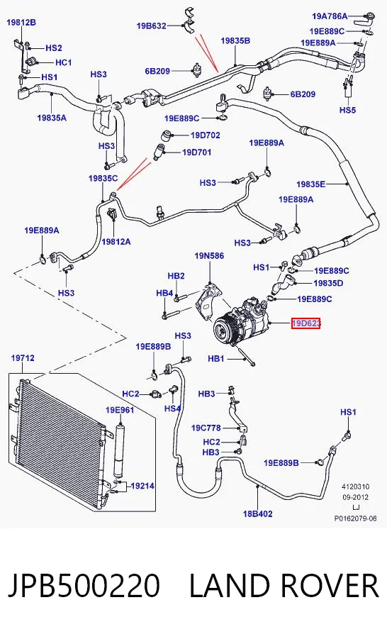 LR020449 Britpart Компресор холодоагенту