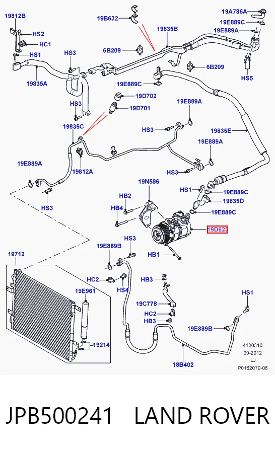 Компресор кондиціонера LR020449 Britpart