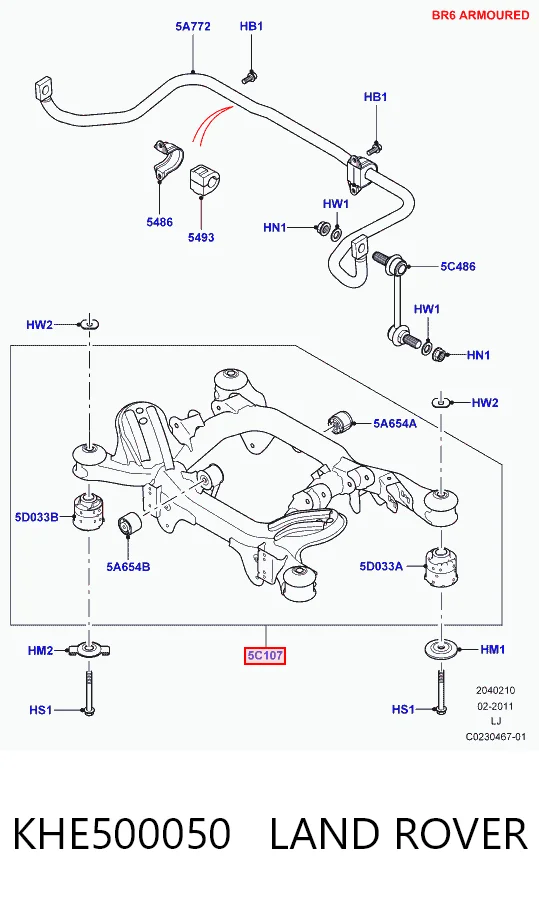 Підвіска задня на Land Rover Range Rover III L322
