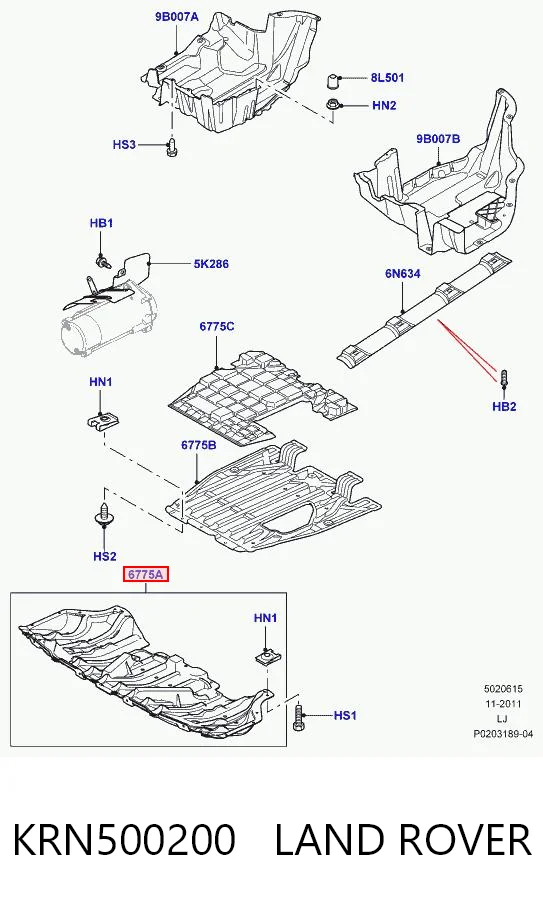 Захист піддона двигуна на Land Rover Range Rover III L322
