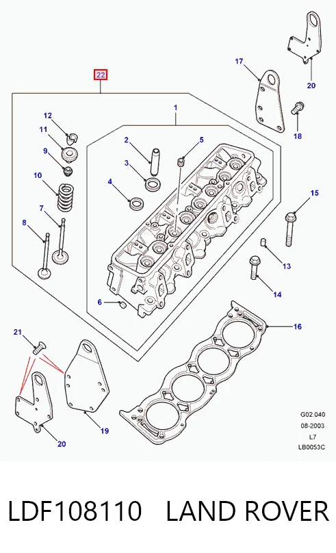 Головка двигуна Land Rover Discovery II позашляховик (LJ ,LT) (1998 - 2004) ціна, від 209.32 USD
