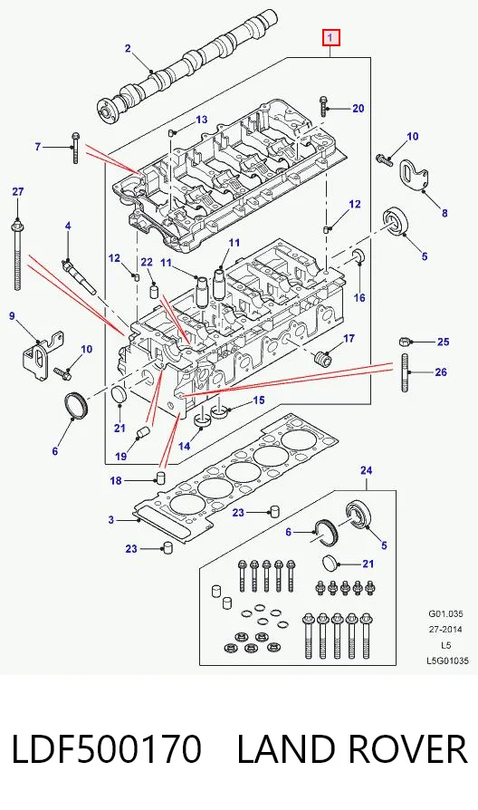 Головка двигуна Britpart LDF500170 ціна, від 564.97 USD