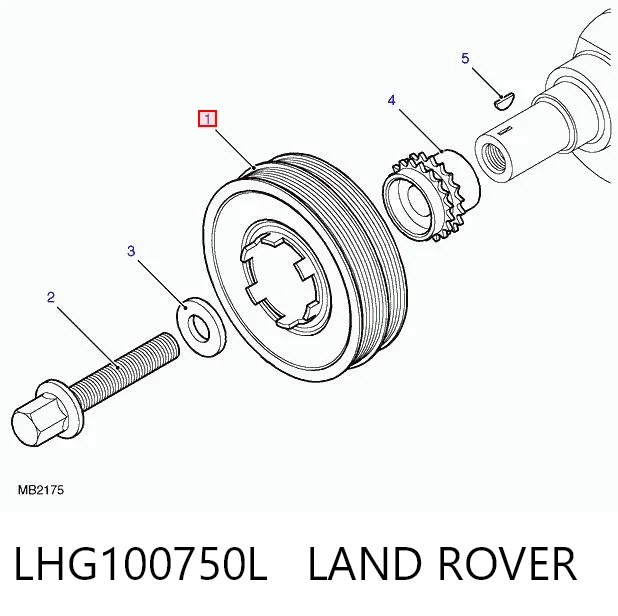 LHG100750L Land Rover Демпфер колінвалу