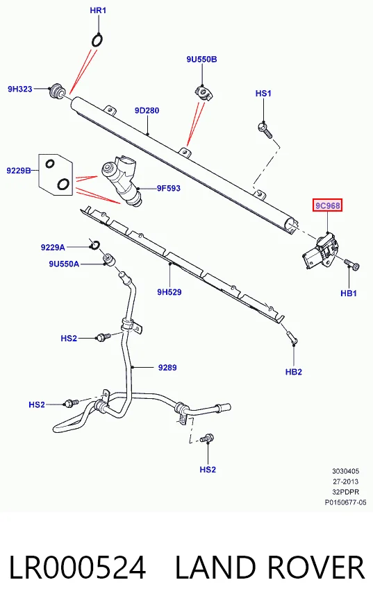 LR000524 Land Rover Датчик тиску наддуву турбіни