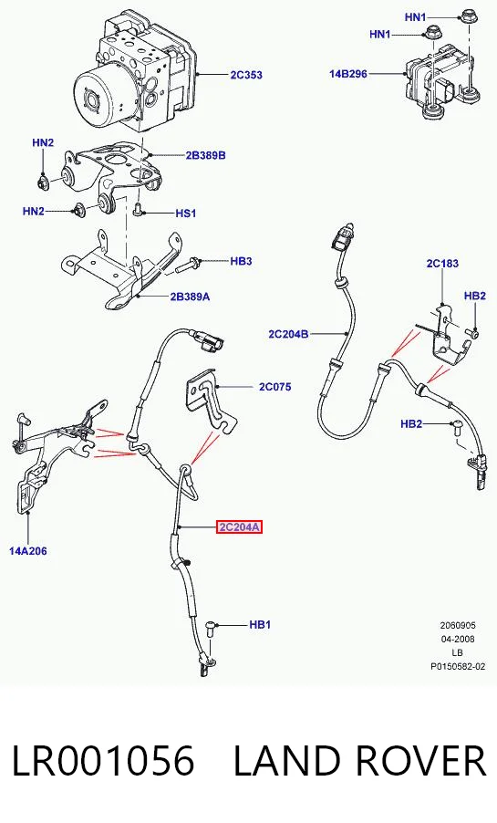  Датчик АБС передній Land Rover Freelander 2