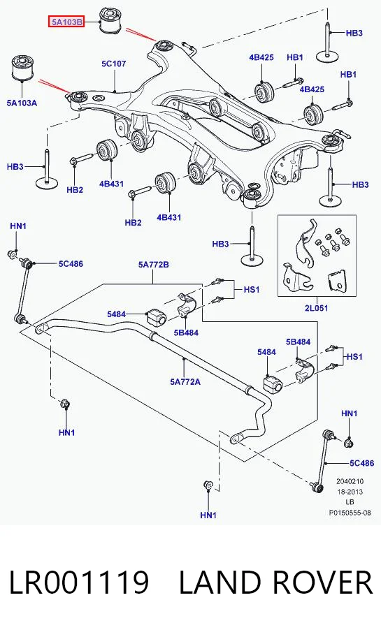 Купити Сайлентблок задньої балки Land Rover Freelander II L359