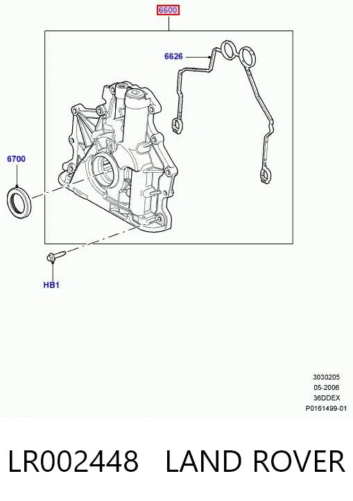 Масляний насос двигуна на Land Rover Range Rover III L322
