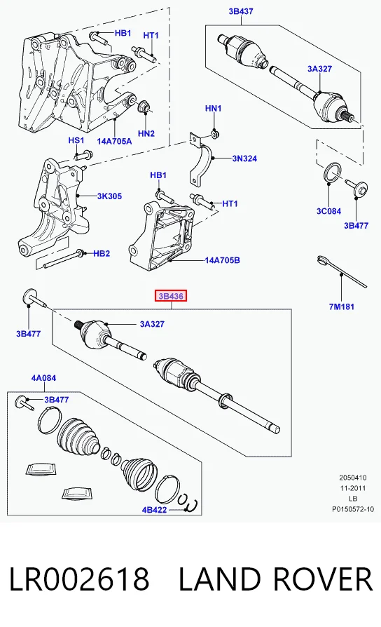 Піввісь передня, права Ford DV6P3B436BA ціна, від 110.00 USD