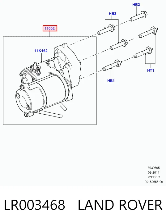 LR003468 Land Rover Стартер двигуна