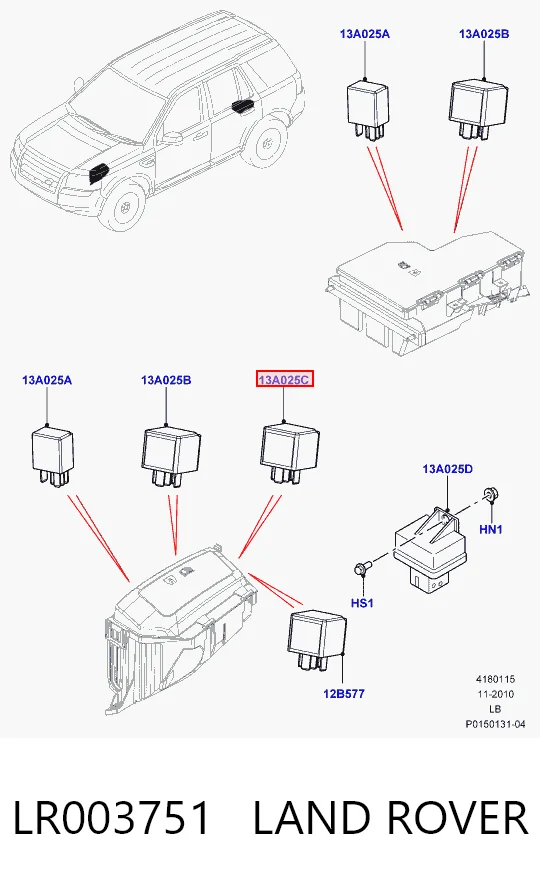 YWB500220LR Britpart Реле електричне багатофункціональне
