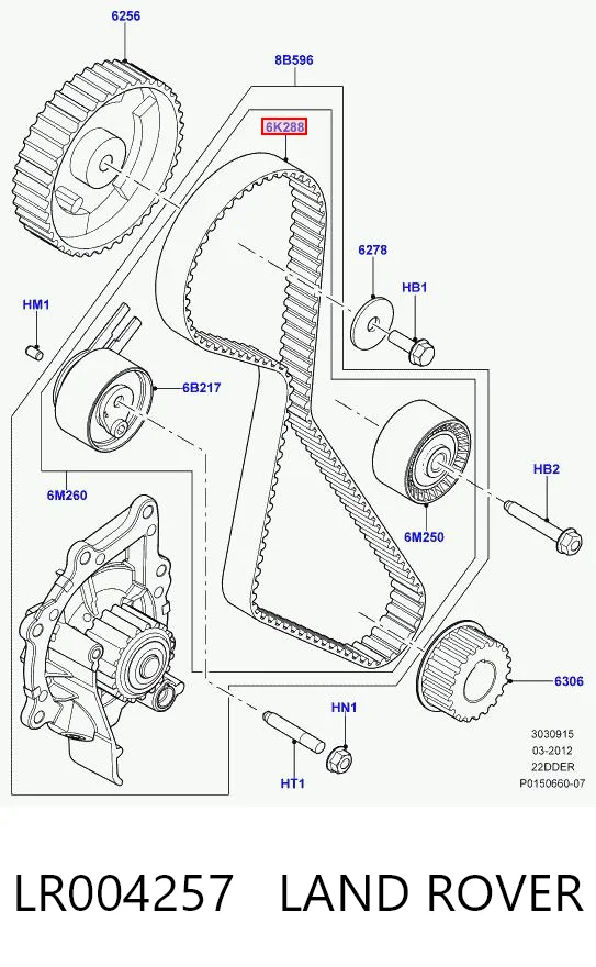 Ремінь ГРМ 9662187580 Fiat/Alfa/Lancia