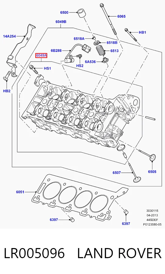 Головка циліндрів на Land Rover Range Rover SPORT I L320