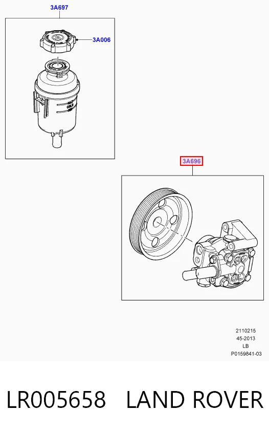 LR005658 Land Rover Насос гідропідсилювача