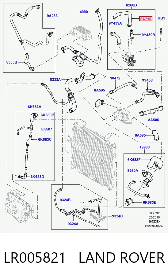 Купити Патрубок термостата Land Rover Range Rover SPORT I L320
