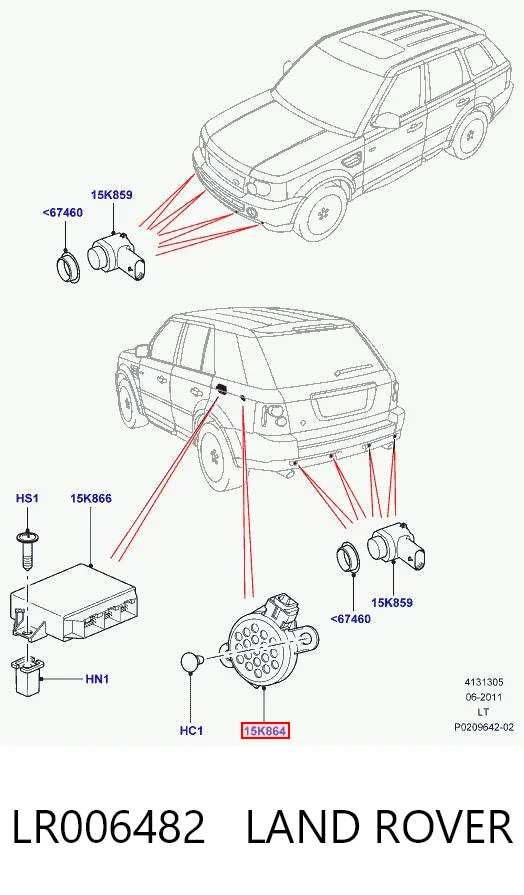 LR006482 Land Rover Динамік паркувальної системи