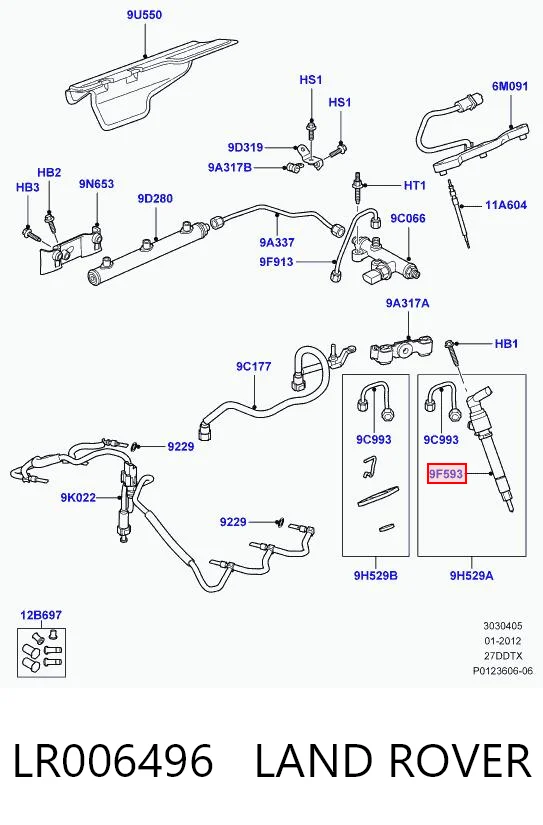 Купити LR006496 Britpart Форсунка дизельна в зборі, розпилювач + тримач