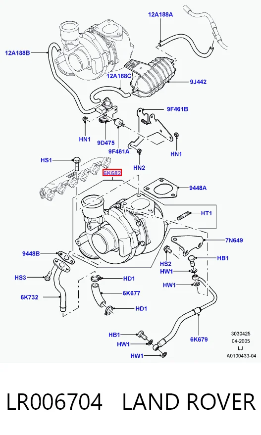 Турбіна Land Rover Range Rover III позашляховик (L322) (2002 - 2009) ціна, від 316.74 USD