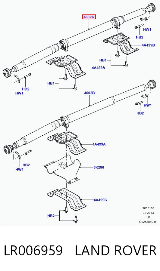 Вал карданний задній, у зборі Ossca 63454 ціна, від 54.74 USD