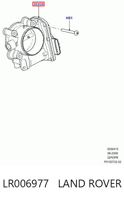 LR006977 Land Rover Дросільна заслінка в зборі