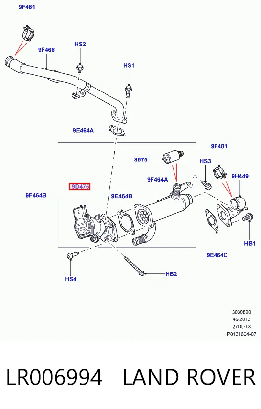 Клапан EGR рециркуляції газів Britpart LR018465