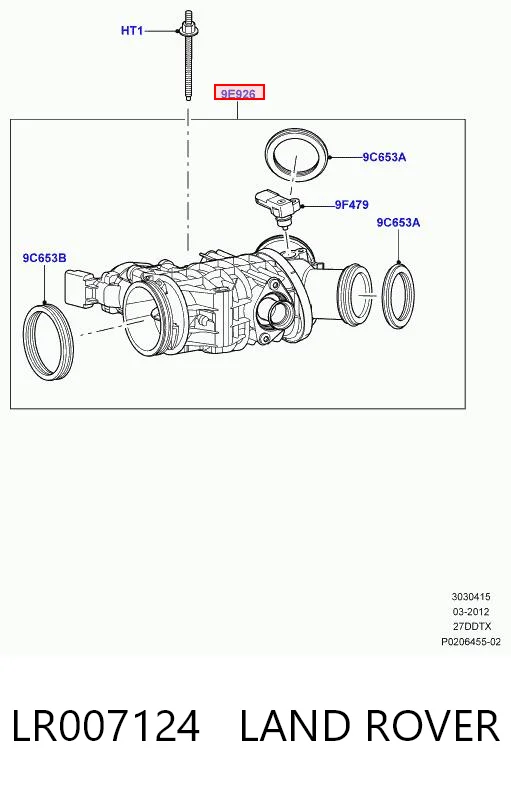 Блок дросельної заслінки Land Rover Discovery III позашляховик (LR3) (2004 - 2009) ціна, від 76.02 USD