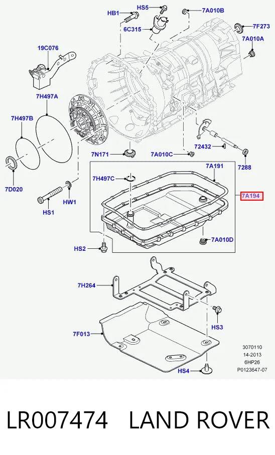 LR007474 Land Rover Піддон АКПП